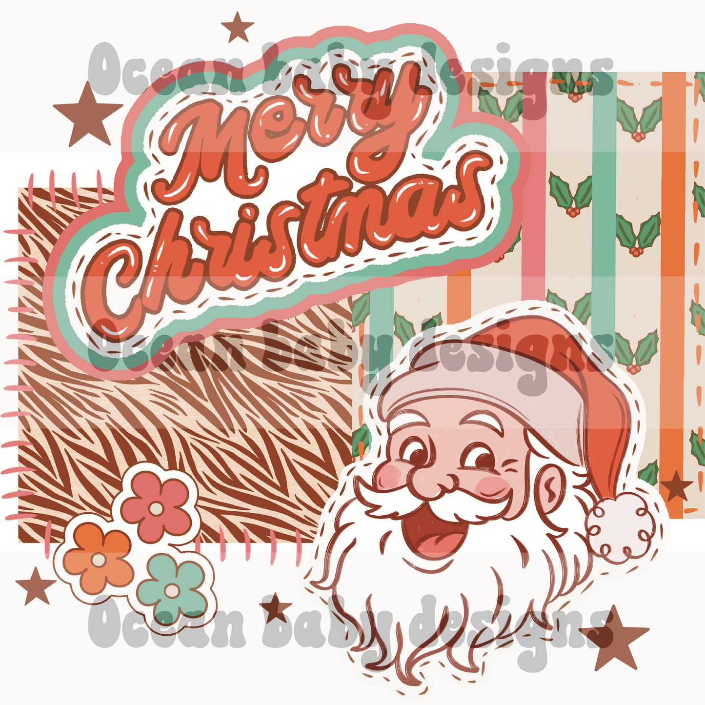 Merry Christmas patchwork png