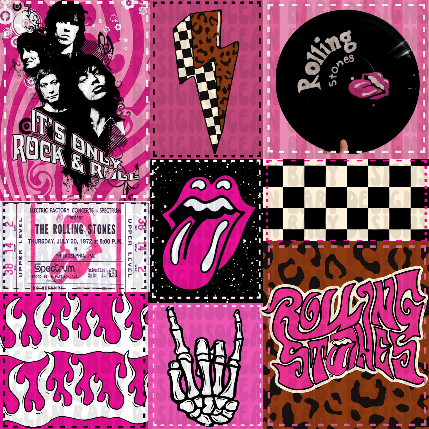 Band pink patchwork