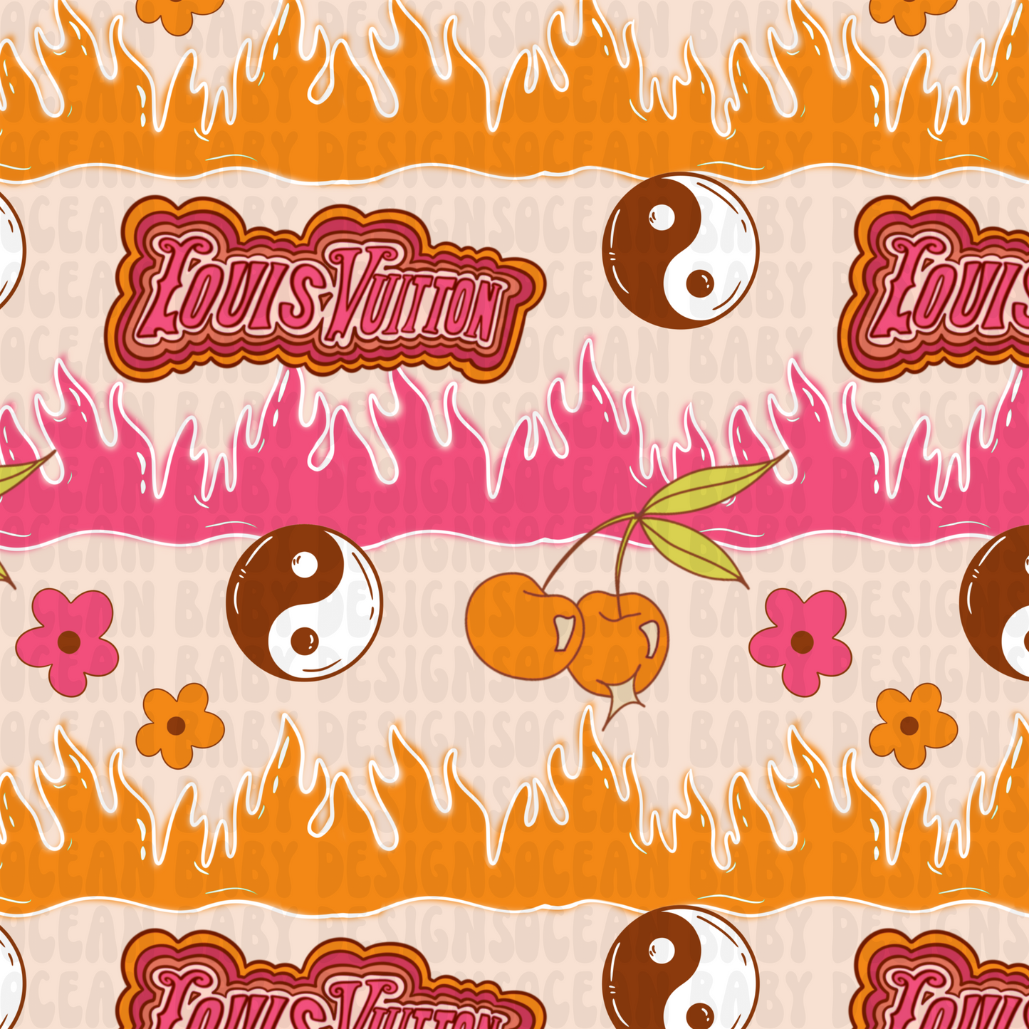 Summer things flame background