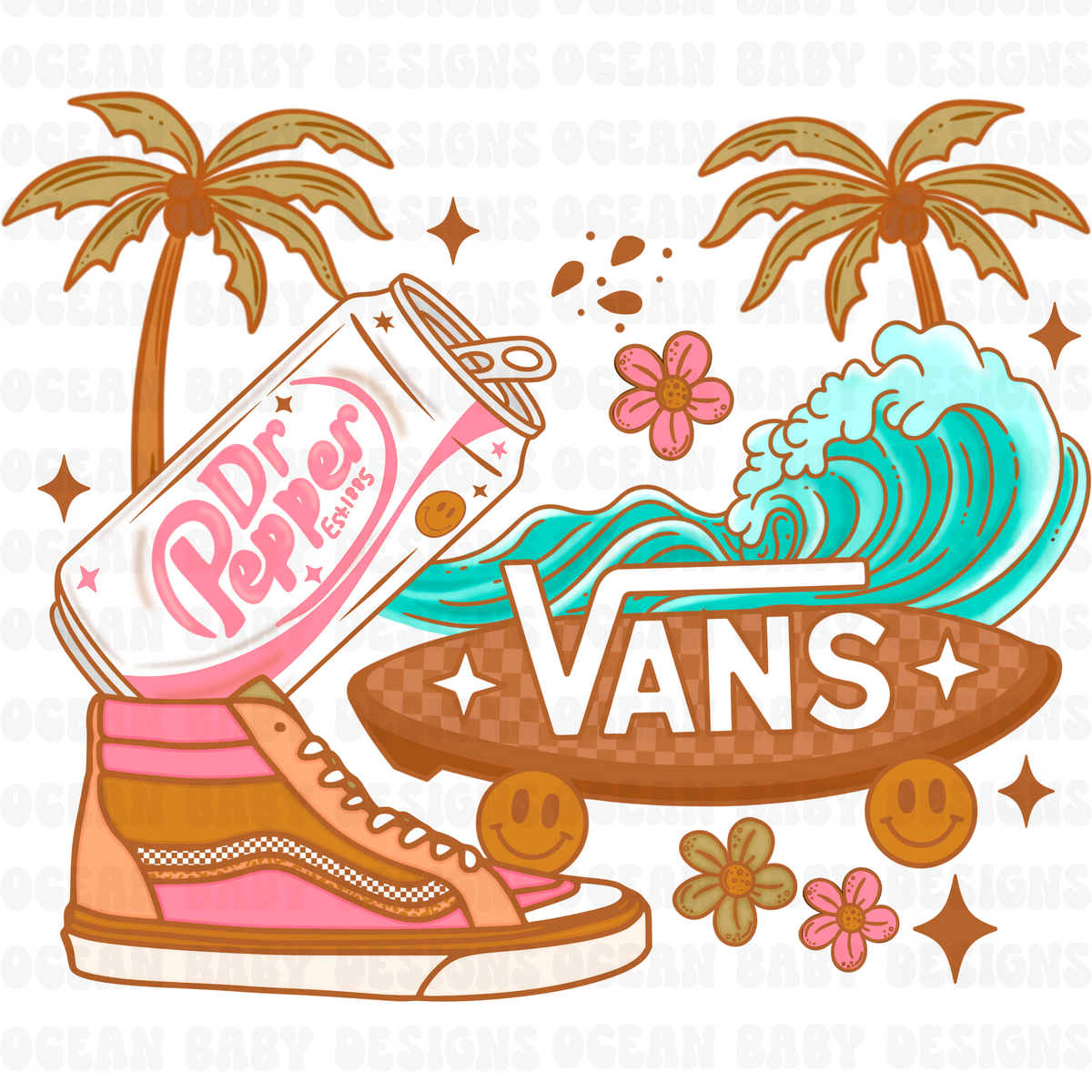 Dr Pepper by the ocean png