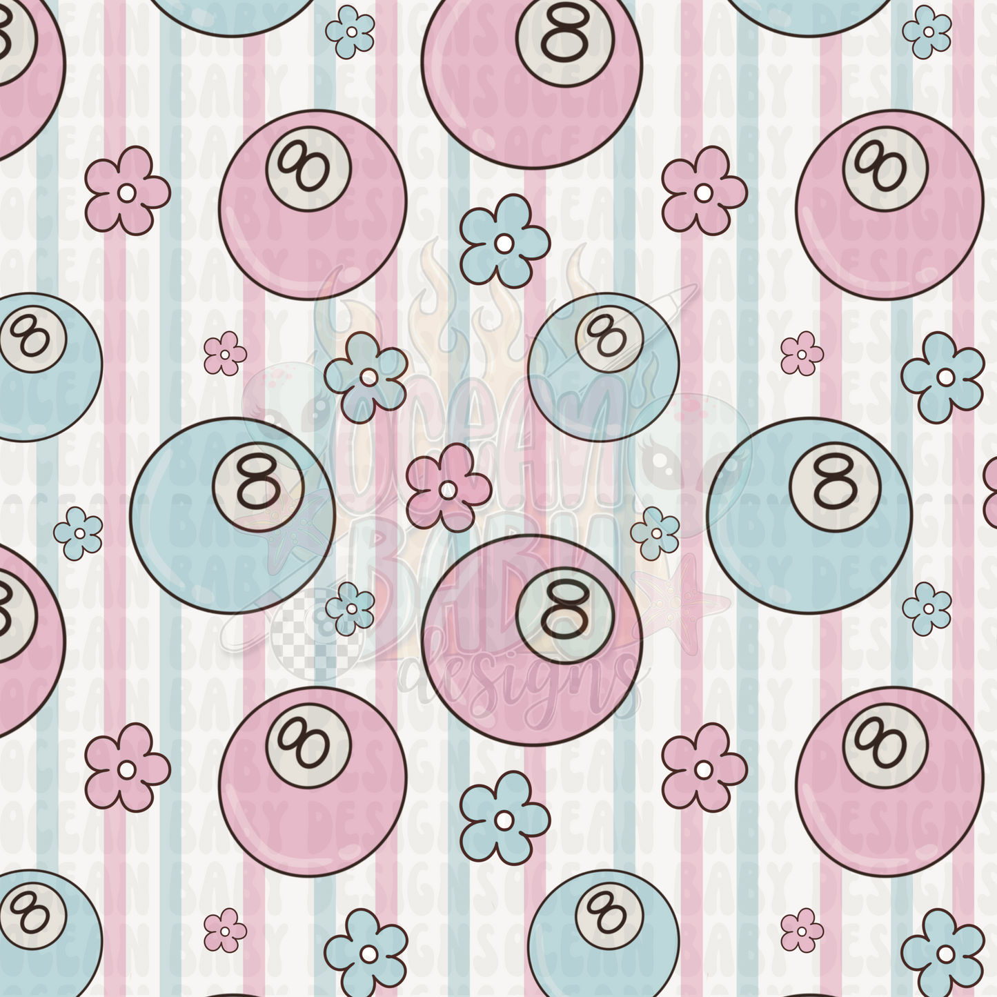 Newborn striped 8 balls