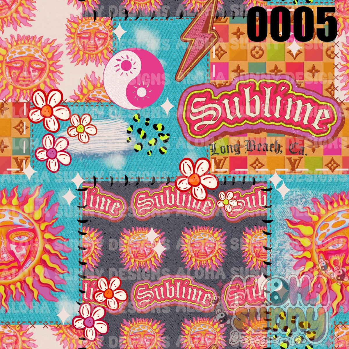 Band sun girly patchwork