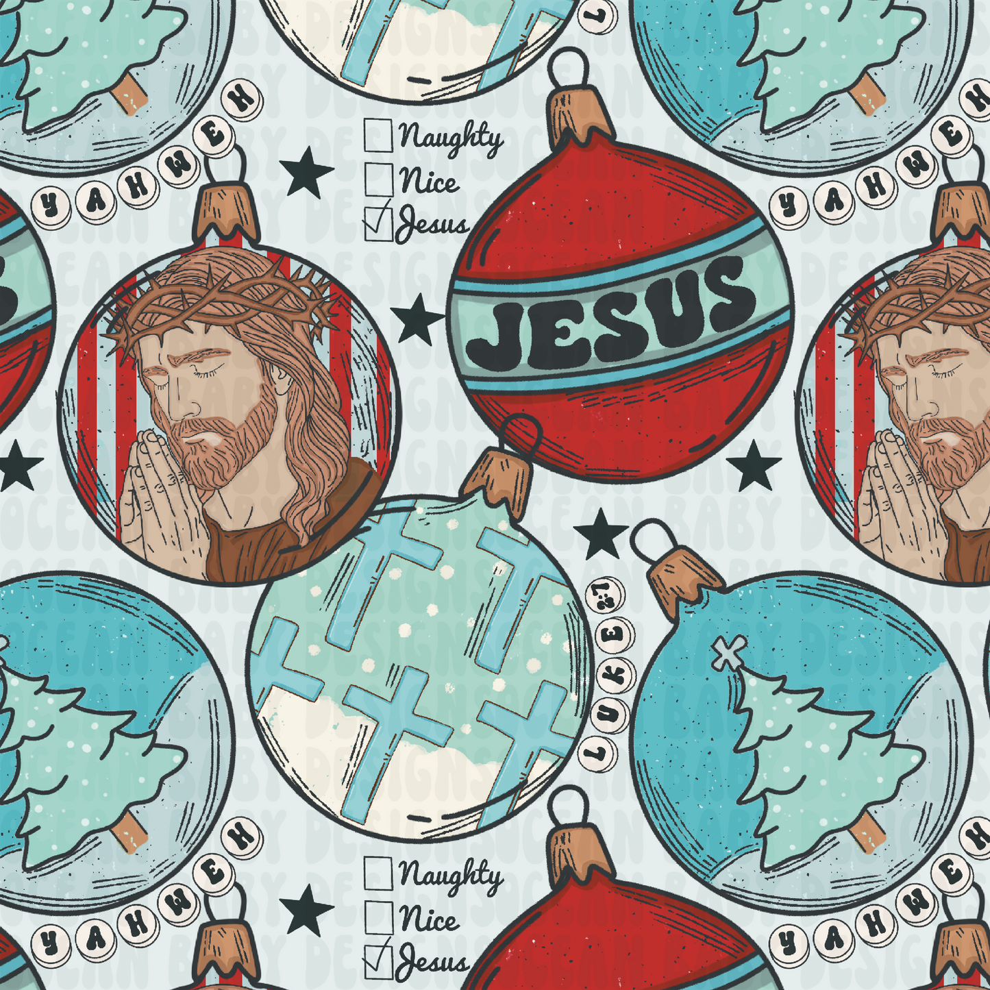 Jesus ornaments boys