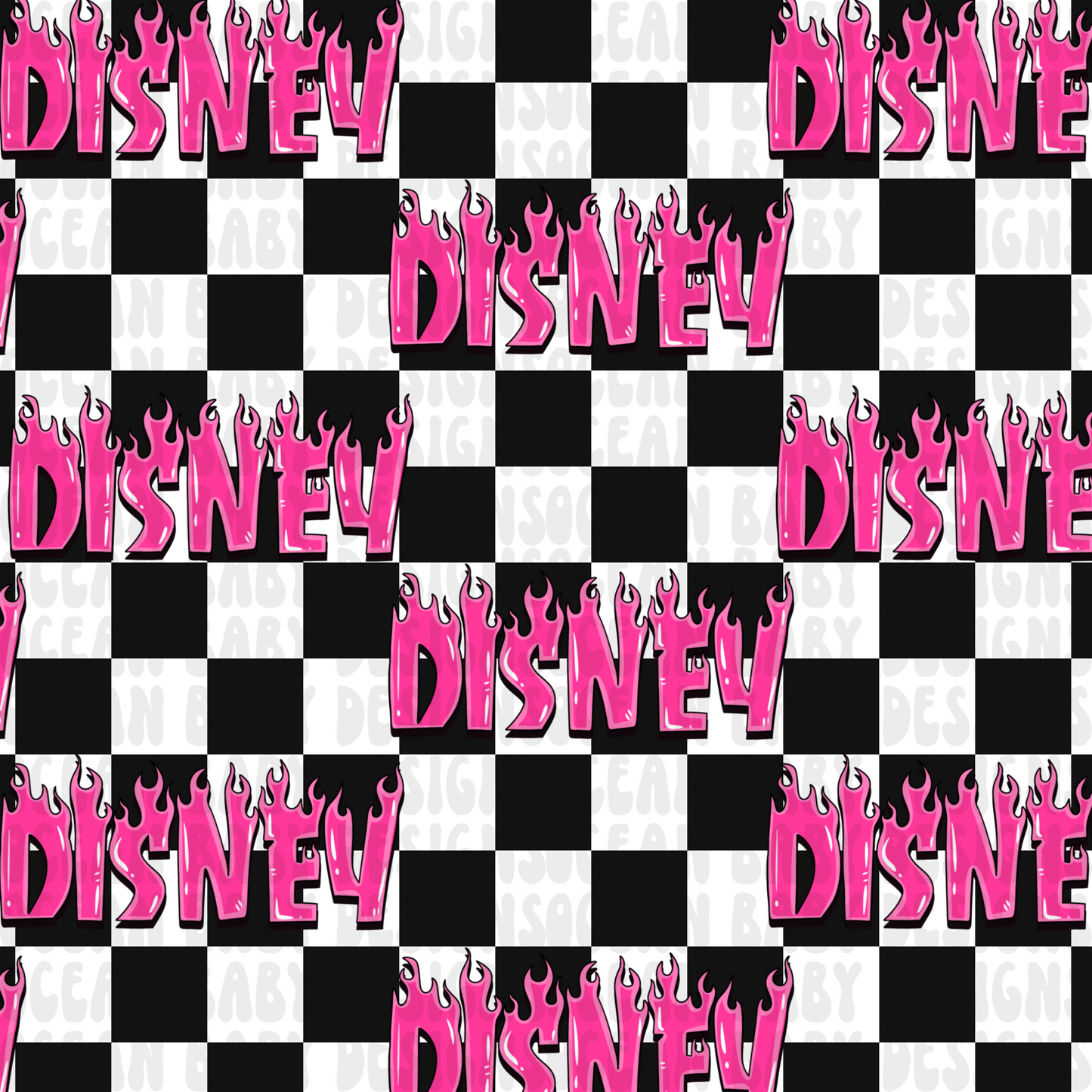 Checkered d flame