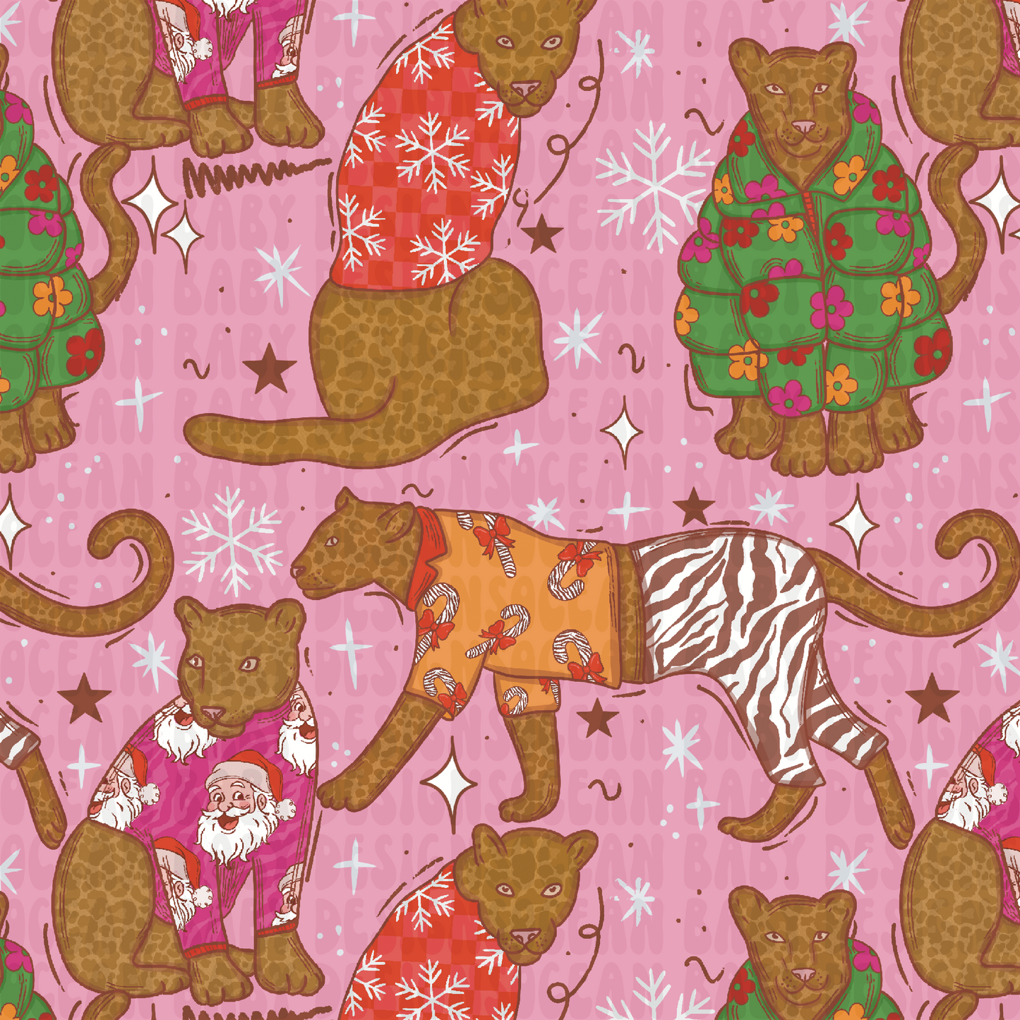 Leopards in Christmas