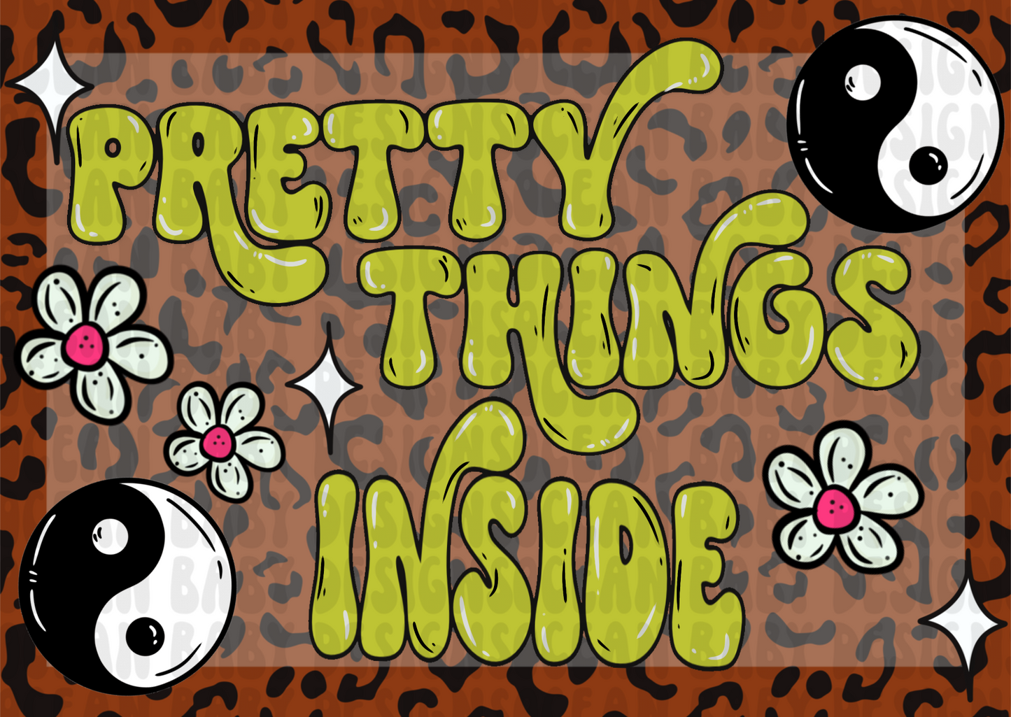 Pretty things inside | thank you card