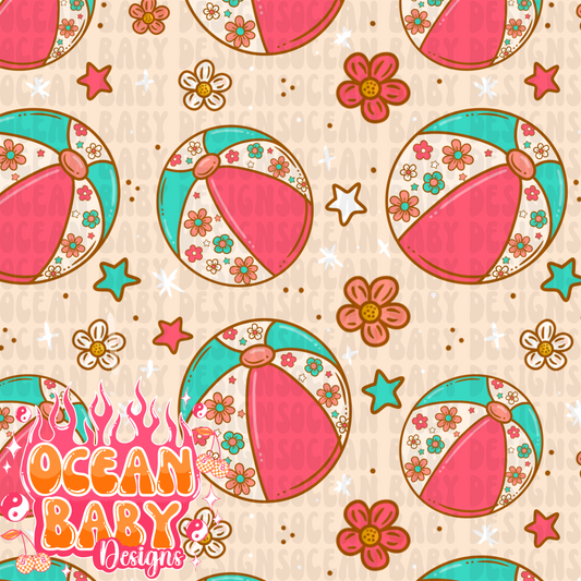 Floral beach balls