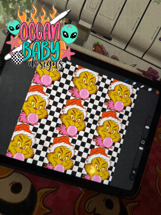 Bubble gum green guy