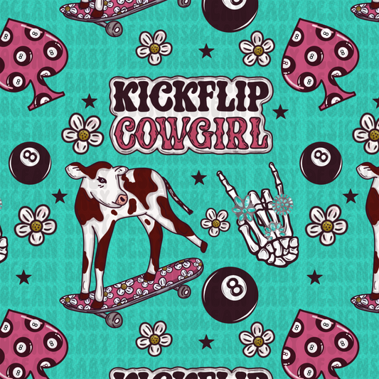 Kick flip cowgirl