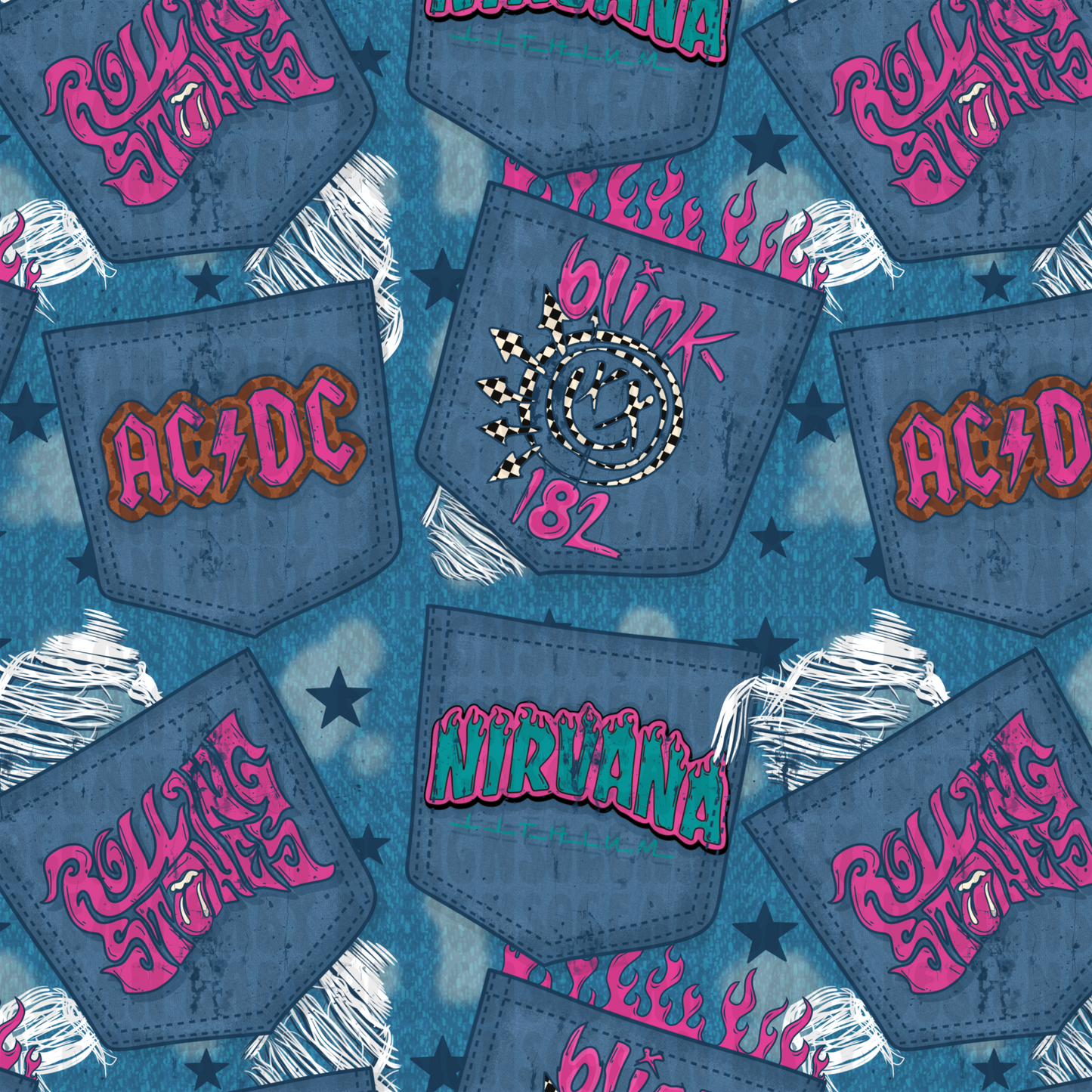 Blue Jean band pockets