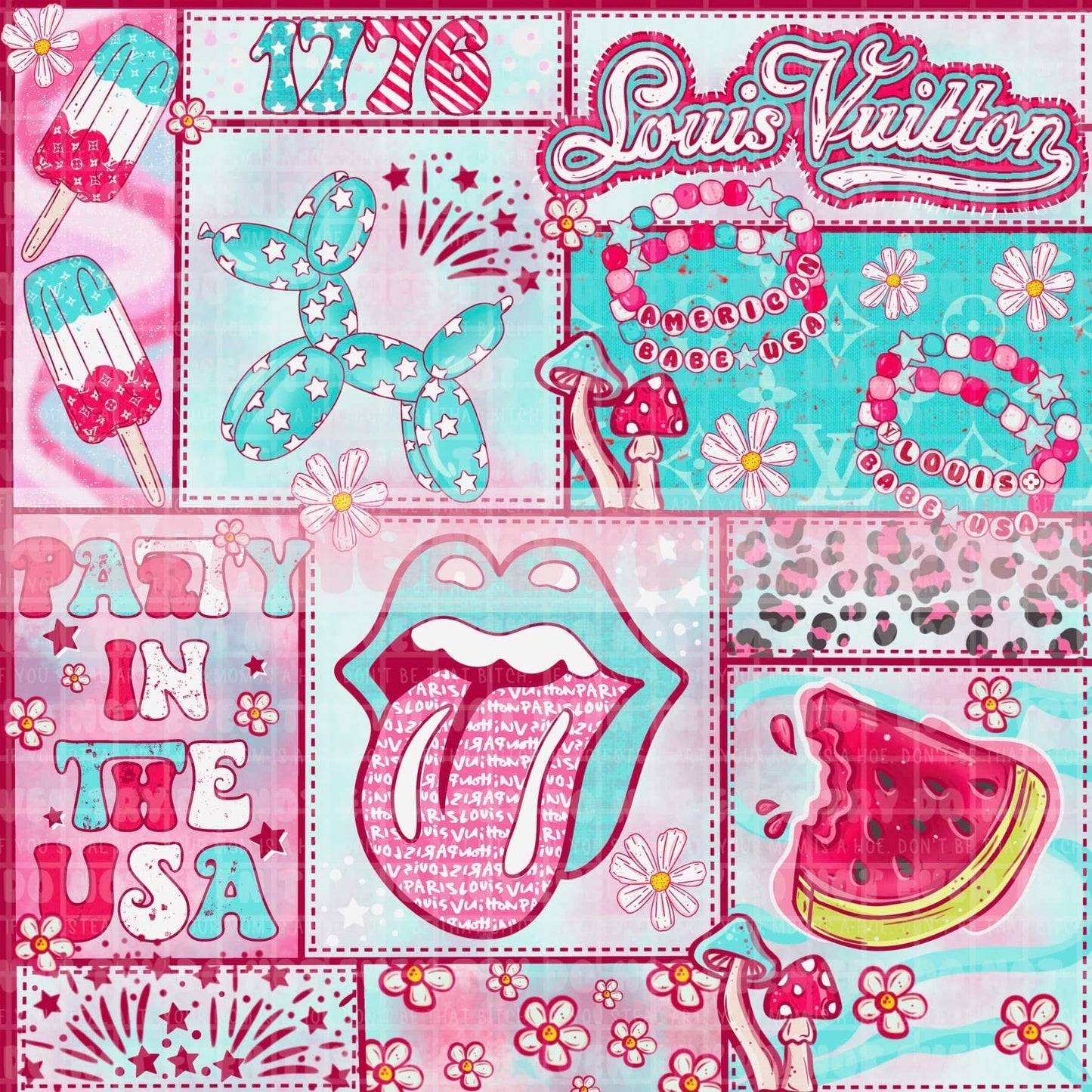 Party in the usa patchwork
