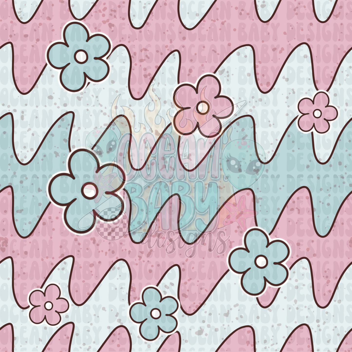 Newborn floral waves
