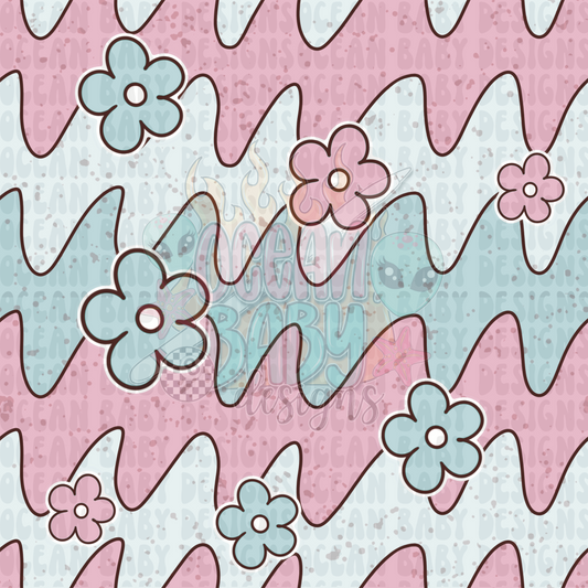 Newborn floral waves