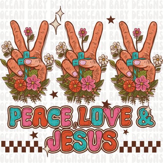 Peace love Jesus png