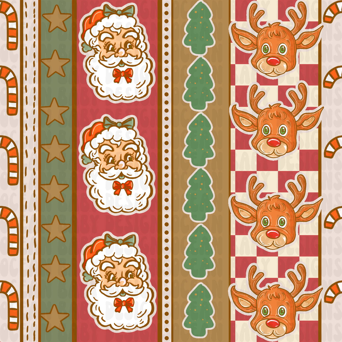 Striped boho Christmas boy