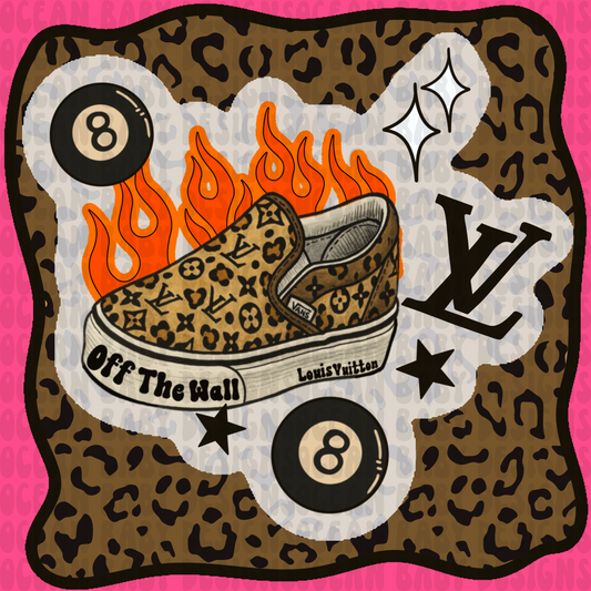 Boujee leopard vans png
