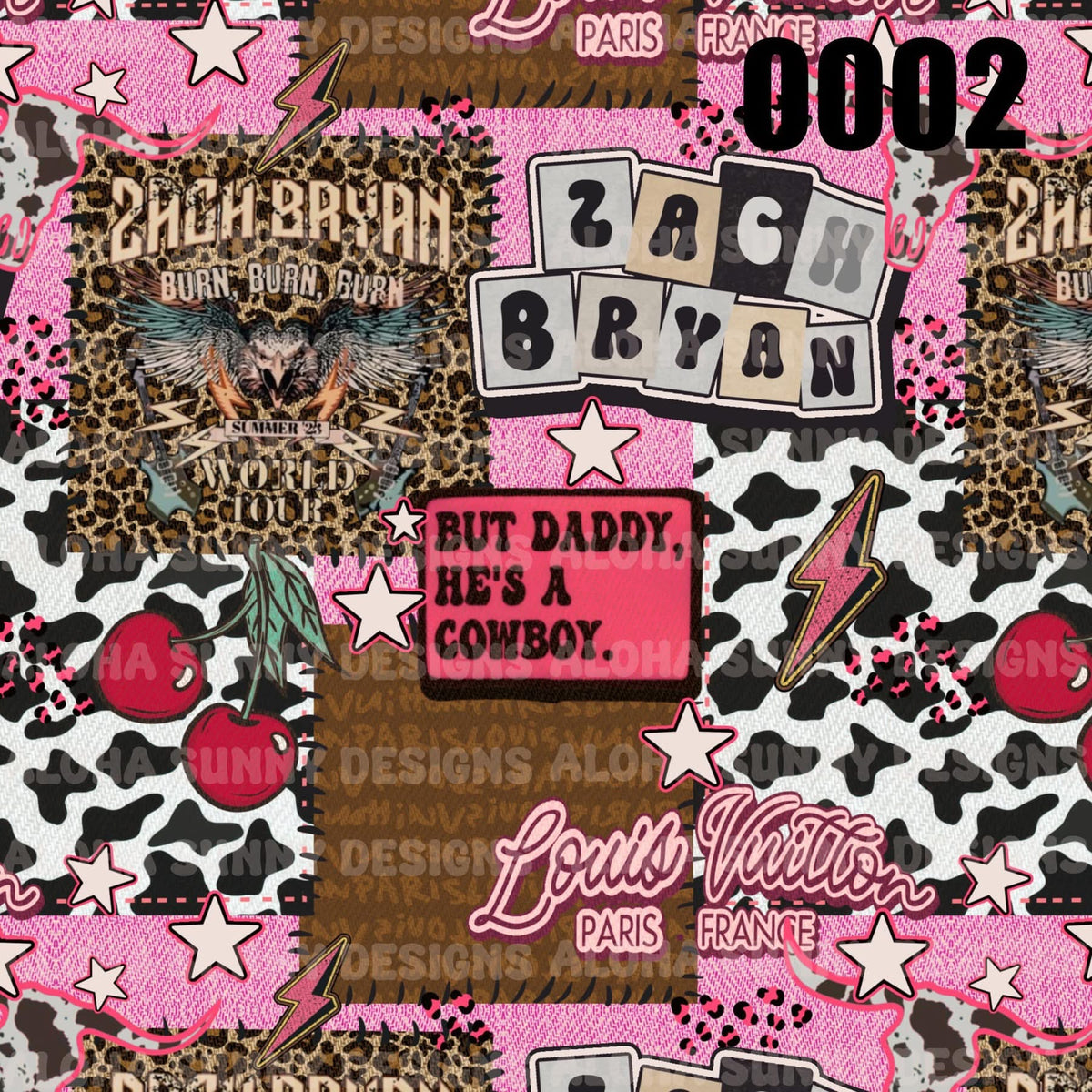 Country singer boujee patchwork