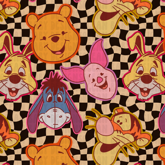 Winnie and friends checkered