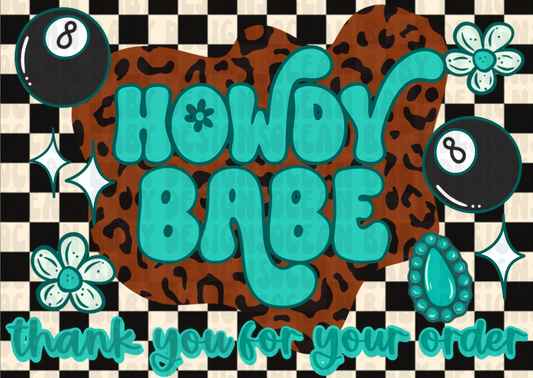 Howdy babe | thank you card