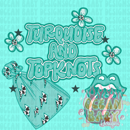 Turquoise and topknots png