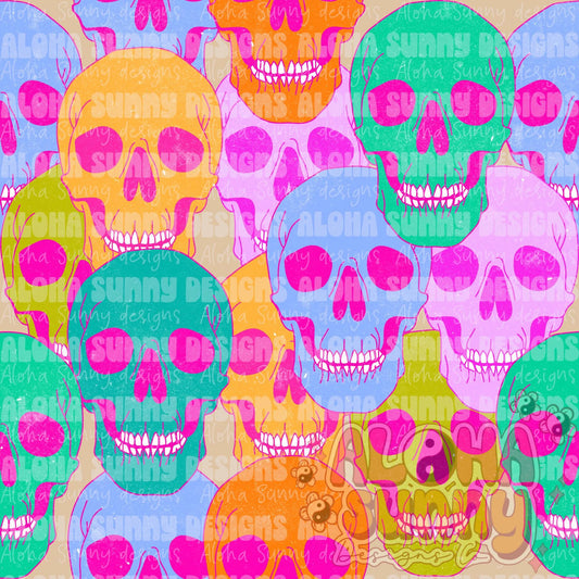 Colorful skulls
