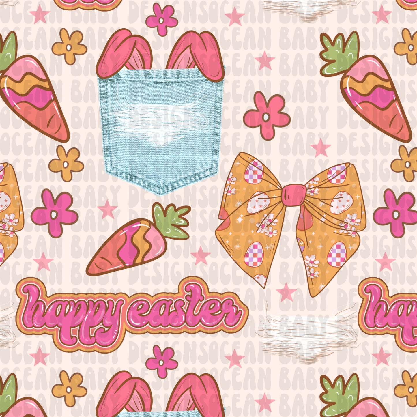 Happy Easter bunny jeans